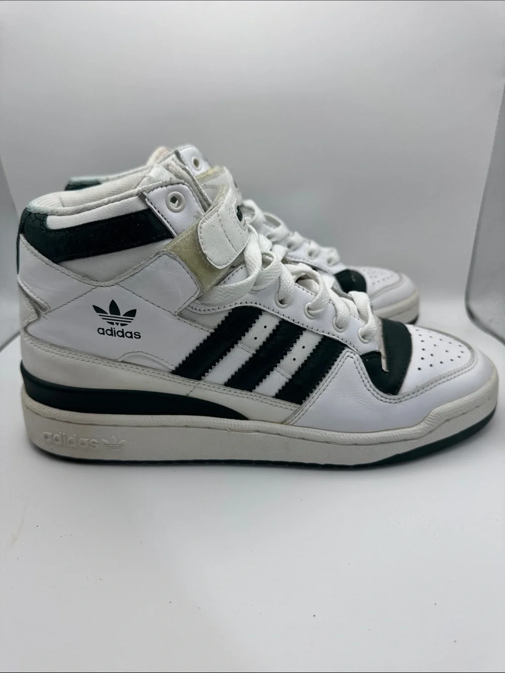 Vintage Retro 2002 Adidas Forum 84 Green & White Shoes Size 8.5 US